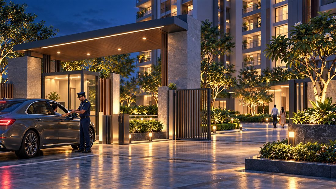 Security at a residential property entrance